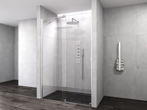 Nueva mampara sin guías Pulsar One22 para una mayor sensación de amplitud en el baño