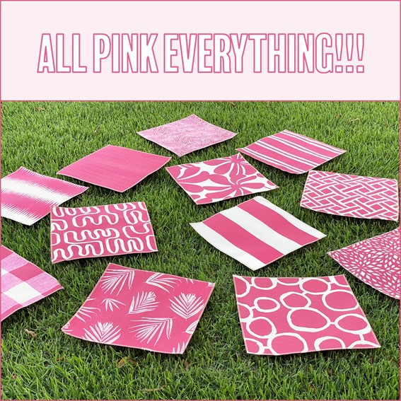 Premier Prints, telas para exterior en Jazz Pink