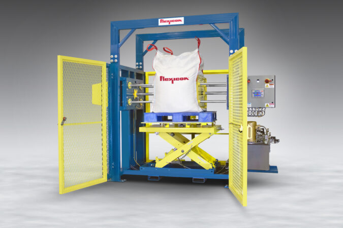 Acondicionador de big-bags con arcos dobles