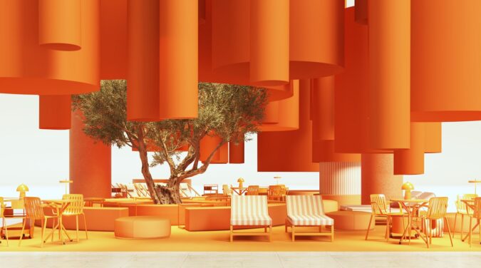 La ‘revolución naranja’ llega a Textilhogar 2024. Sigfrido Serra desvela las claves de su instalación para el pabellón textil