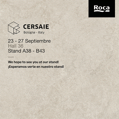 Descubre en CERSAIE la cerámica en tiempo, lugar y forma con Synchrony, de Roca Tiles.