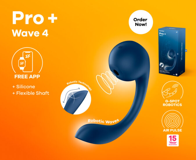 Pro+ Wave 4 con tecnología robótica, siente la ola de placer