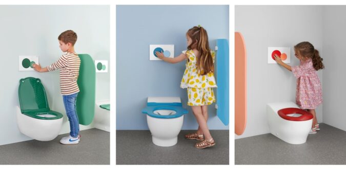 Lavabos e inodoros a la altura de cada niño