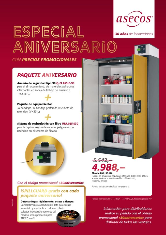 Asecos cumple 30 años y lanza una promoción especial