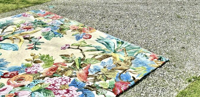 Simone Guidarelli for Illulian: the Exotic Jungle pattern becomes a rug