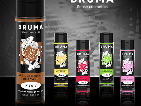 Aceite de Masaje Premium de Bruma con Efecto Calor y Sabor Cupcake