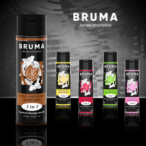 Aceite de Masaje Premium de Bruma con Efecto Calor y Sabor Cupcake