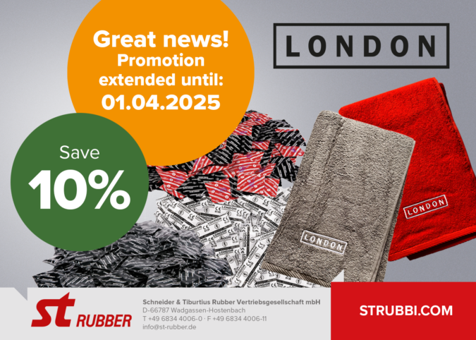 ST RUBBER: 10% de descuento en los packs de LONDON