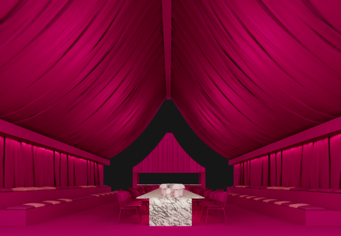 Sigfrido Serra e Interiores tiñen de rosa Textilhogar 2025 con su instalación ‘Pinknic, textil experience’