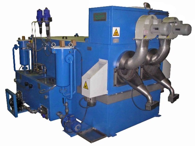 Tratamientos superficiales con máquinas de tambor rotativo para lavar, desengrasar, decapar, fosfatar, pasivar, enjuagar y secar piezas industriales