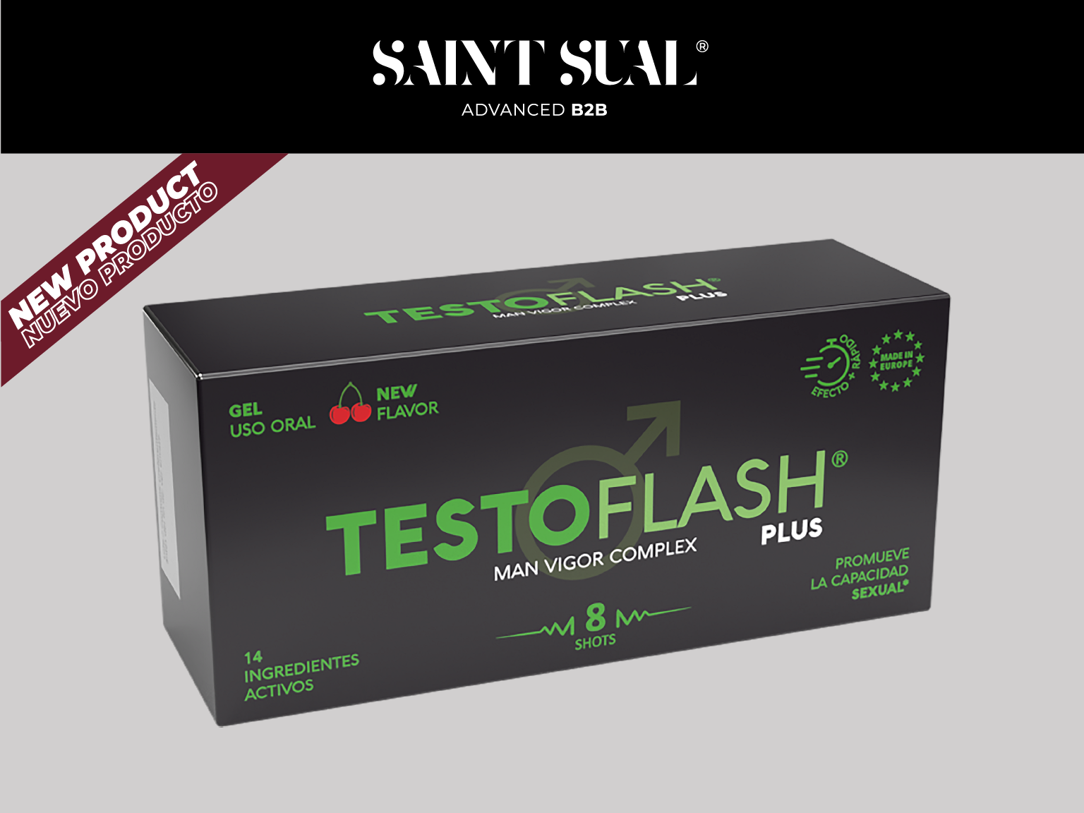 ¡Testoflash Plus presenta su nueva formulación mejorada con irresistible sabor a cereza!