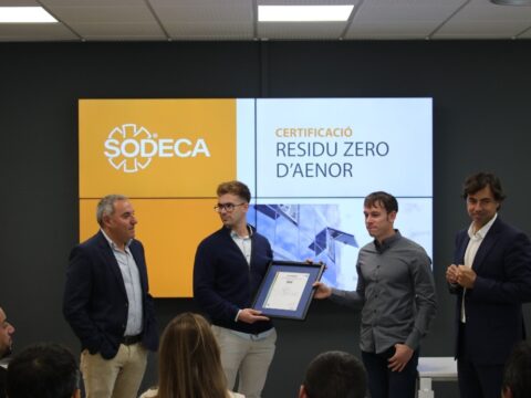 Sodeca consigue el Certificado Residuo Cero de AENOR