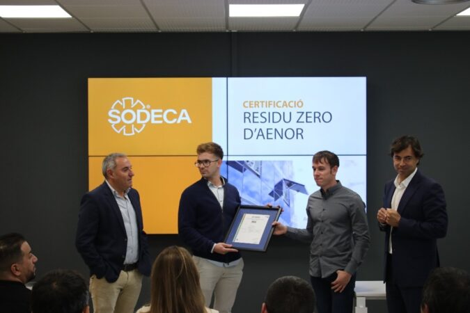 Sodeca consigue el Certificado Residuo Cero de AENOR