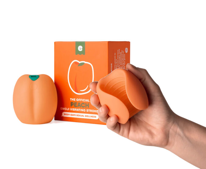 Emojibator presenta Peach Vibrating Stroker