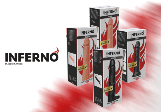 Hidden Desire presenta nuevos dildos y fundas en su colección Inferno