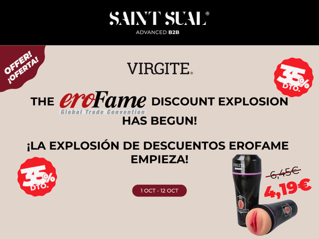 ¡Explosión de descuentos en Erofame! 35% exclusivo en la marca Virgite