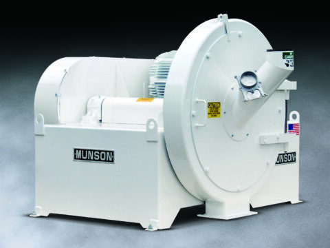 Centrifugal impact mill grinds, de-agglomerates wet or dry solids