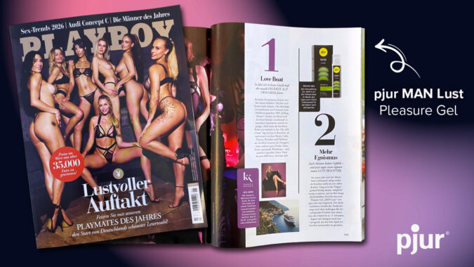 pjur MAN Lust, destacado por Playboy Alemania como una de las Tendencias Sexuales de 2026