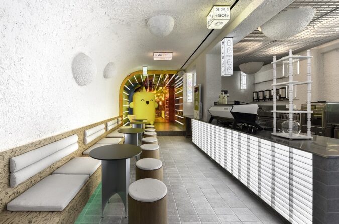 Moonkiz Café: un viaje a la cultura coreana con cerámica de WOW Design