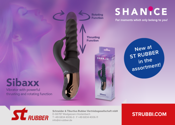 ST RUBBER lanza su nueva marca SHANiCE y presenta el vibrador Sibaxx
