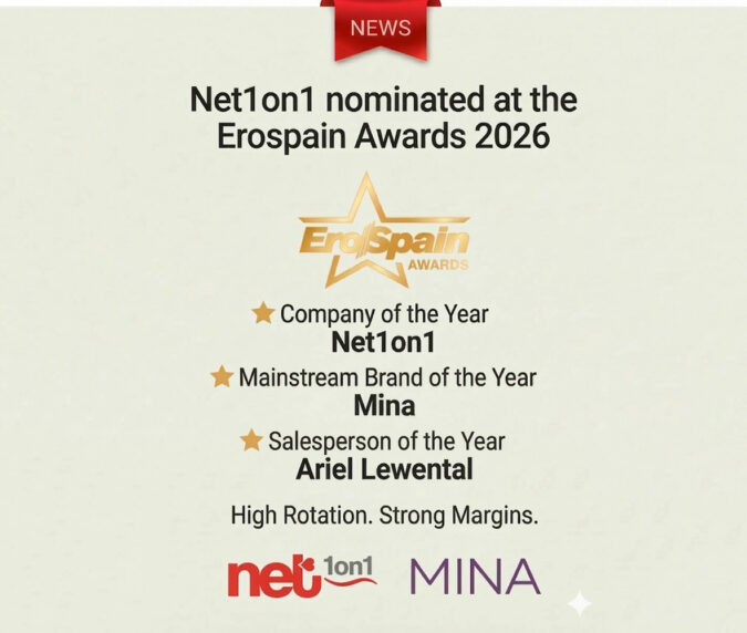 Net1on1 nominada en tres categorías en los EroSpain Awards 2026