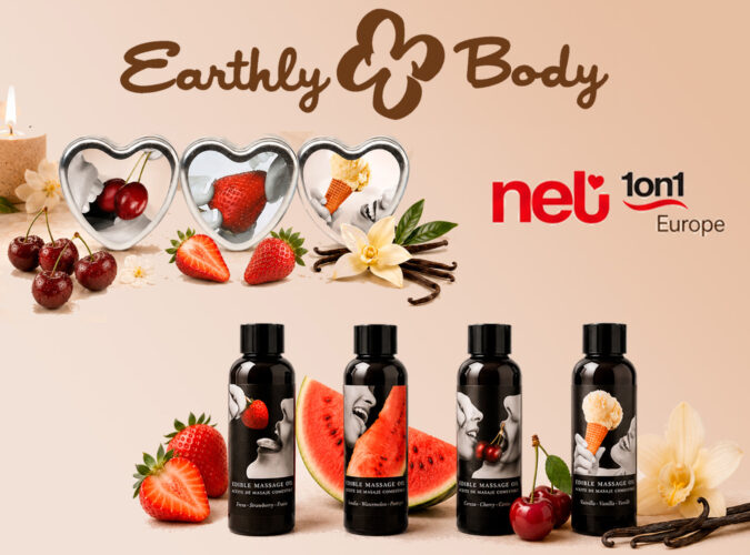 Earthly Body presenta nuevos aceites y velas de masaje disponibles en Net1on1 Europe