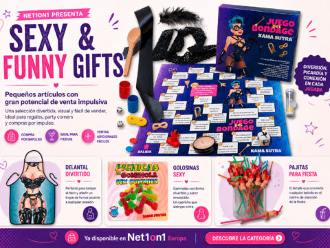 Net1on1 presenta Sexy & Funny Gifts: pequeños artículos con gran potencial de venta impulsiva