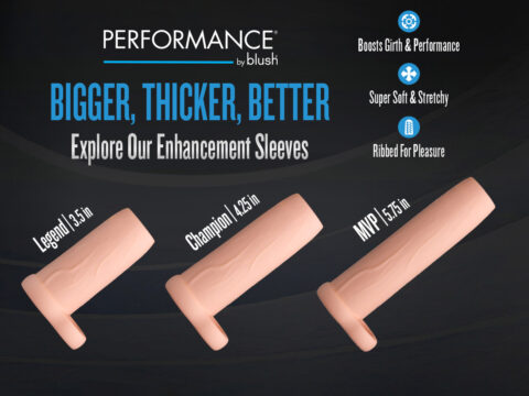 Blush amplía la gama Performance con tres nuevos extensores de pene