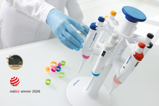 Eppendorf Research® 3 neo pipette wins two prestigious international awards