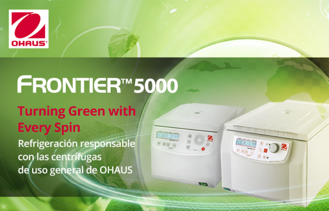 Las centrífugas refrigeradas Frontier™5000 de OHAUS se vuelven ecológicas