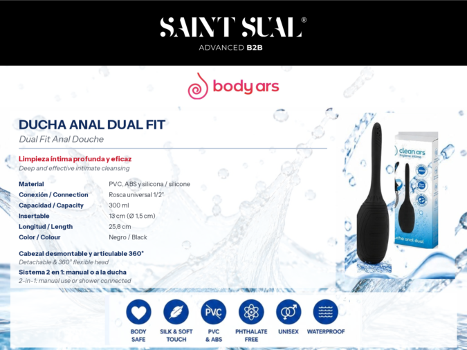 Nueva Ducha Anal Dual Fit de Body Ars: máxima higiene y confort ergonómico