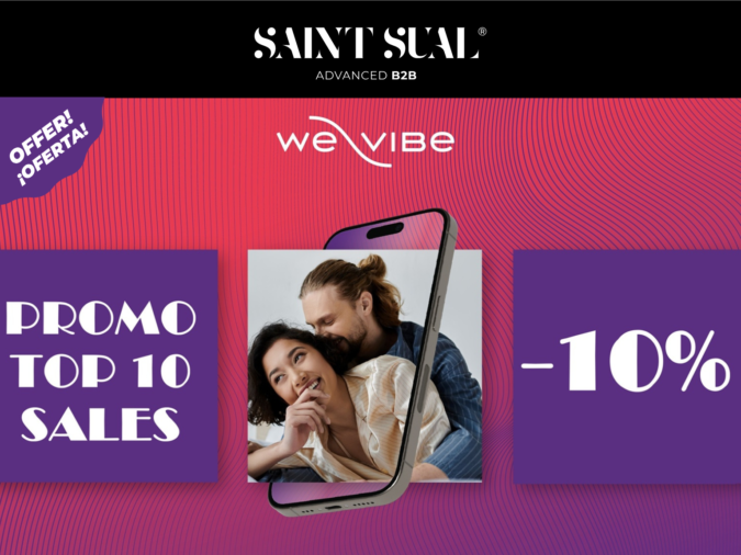 Promoción en Saint Sual: 10% de dto en 10 productos seleccionados de We-Vibe hasta el 9 de agosto