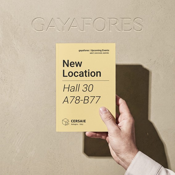 Gayafores, nueva ubicación en Cersaie 2026