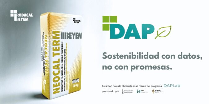 Rodacal Beyem publica la Declaración Ambiental de Producto (DAP) de Beyem Neocal Term, su mortero de cal aligerado con corcho natural.