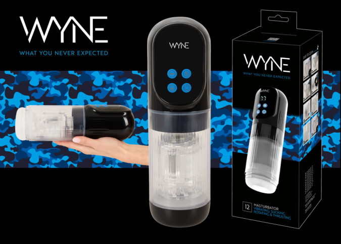 WYNE 12 reúne vibración, succión, rotación y movimiento de vaivén en un solo masturbador